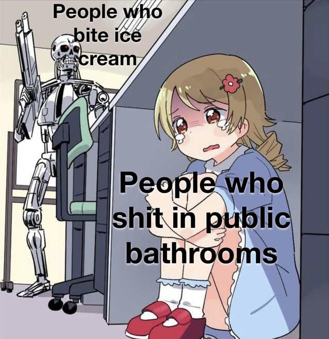 People who bite ice cream - meme