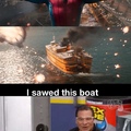 I sawed this boat in half