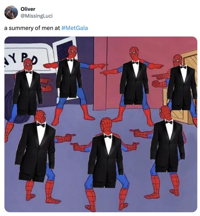 Men at the Met Gala - meme