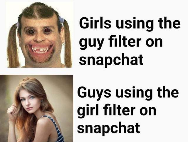 Guys vs Girls on Snapchat - meme