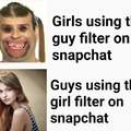 Guys vs Girls on Snapchat