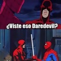 Meme de humor negro con Daredevil y Spiderman