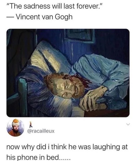 Laughing Vincent Van Gogh meme