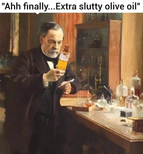 The opponent of virgin olive oil - meme