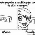 Males vs females photography