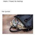 the money in your moms purse