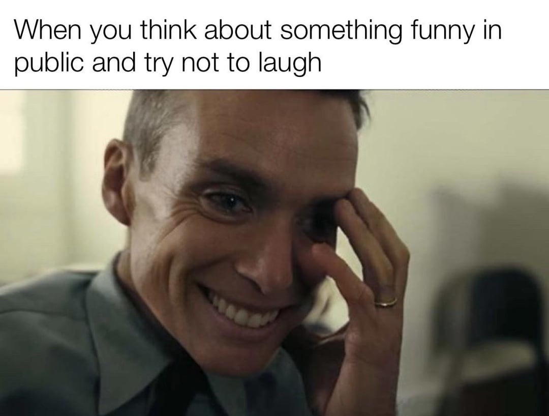 Trying not to laugh - meme