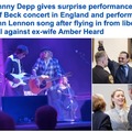 Johnny Depp playing in a Jeff Beck concert