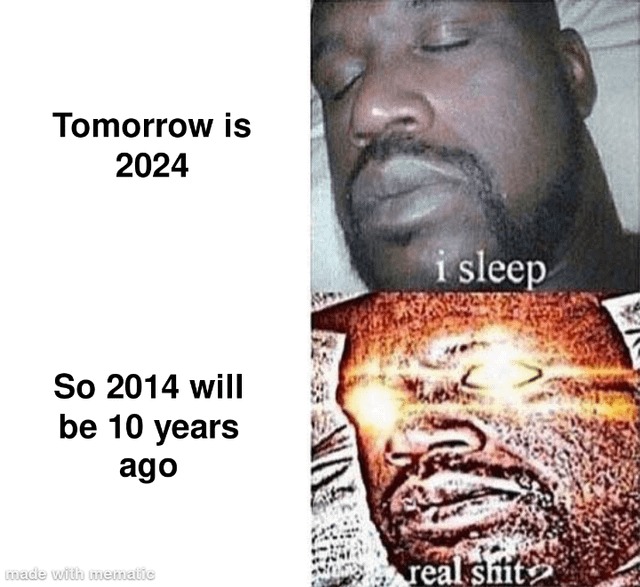 tomorrow is 2024 - meme