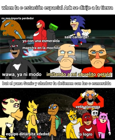 Me ví Sonic 3 y se me ocurrió esto, conste, no hay spoiler de la película aca - meme