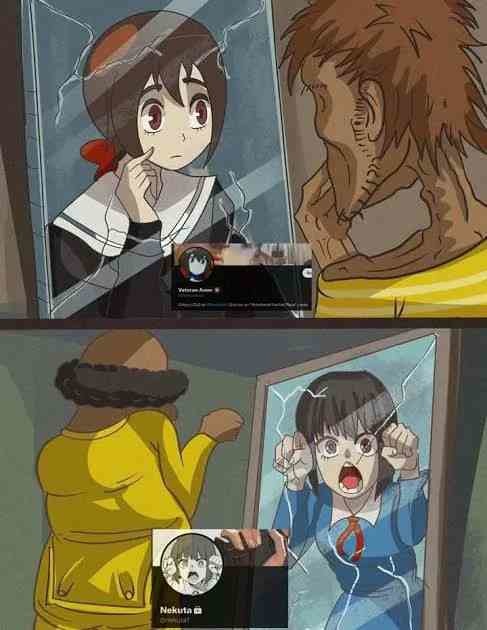 Los que tienen fdp de anime o alguna tipa animada ser como: - meme