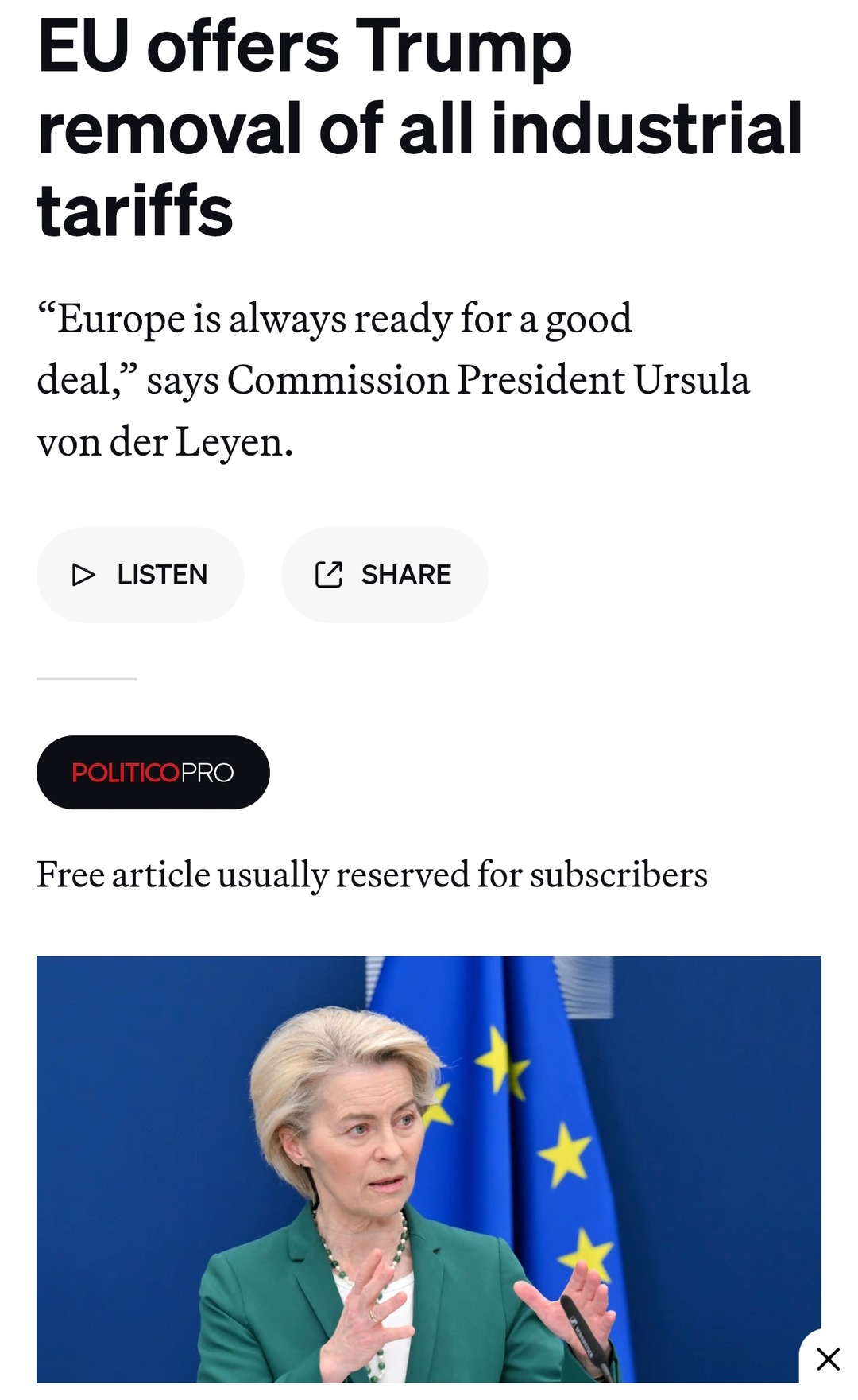 EU: let’s make a deal. Trump: what’s in it for me? - meme