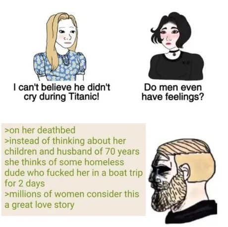 Titanic made her forget 70 years of marriage for a boat hookup - meme