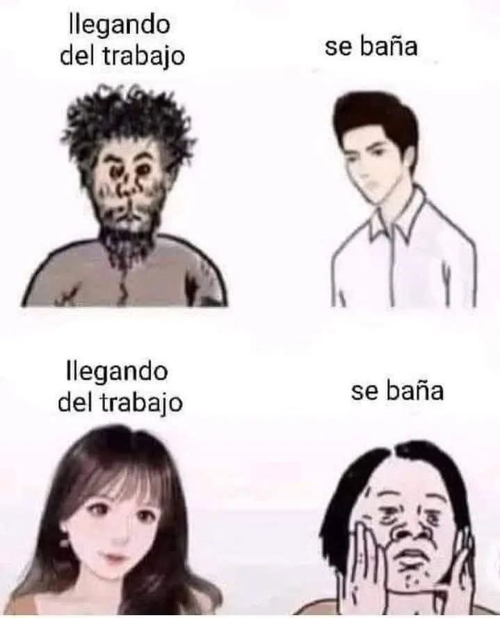 Cuando llegas reventao del curro y te lanzas directo a la ducha - meme