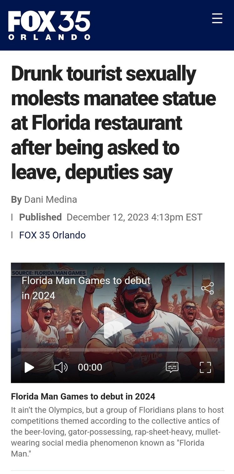 Average day in Florida - meme