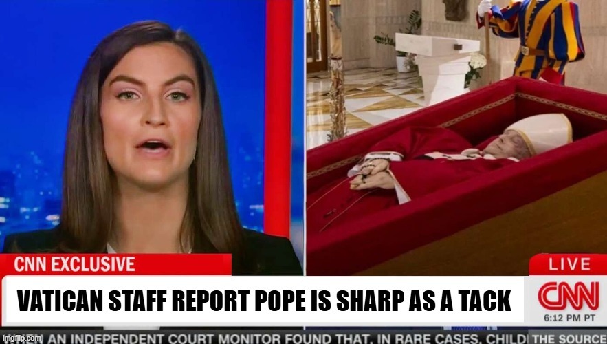The Pope like Biden is sharp as a tack still - meme