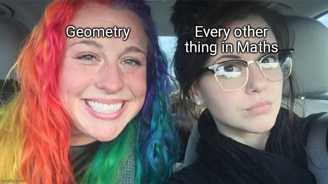 Geometry vs every other thing in Maths - meme
