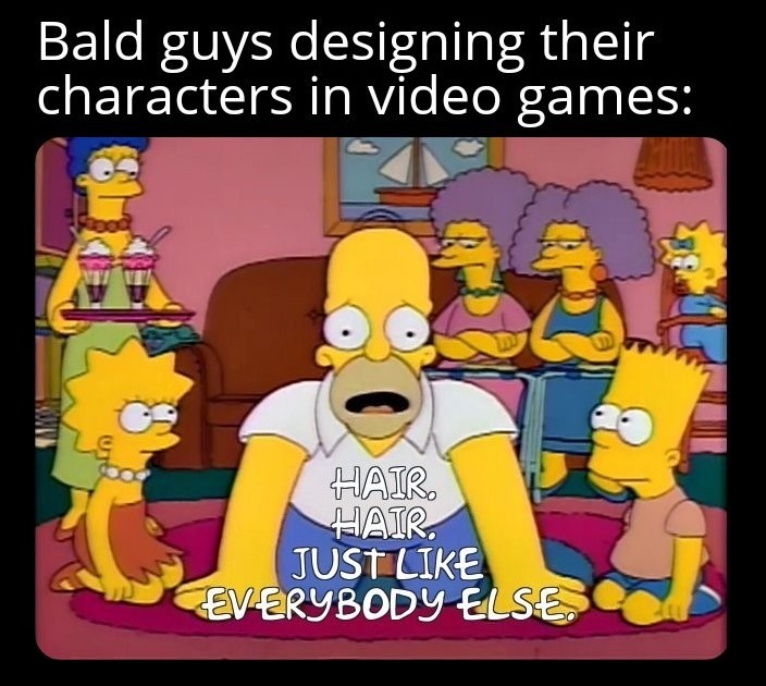 Bald gamers - meme