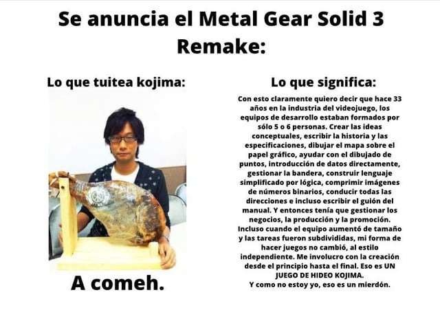 Metal Gear Solid 3 Remake - meme