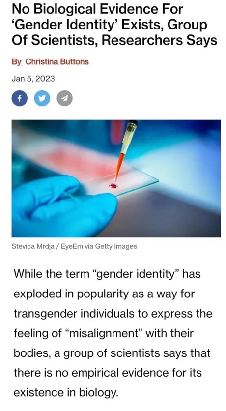 Science behind gender identity - meme
