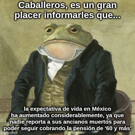 Expectativa de vida en Mexico - meme