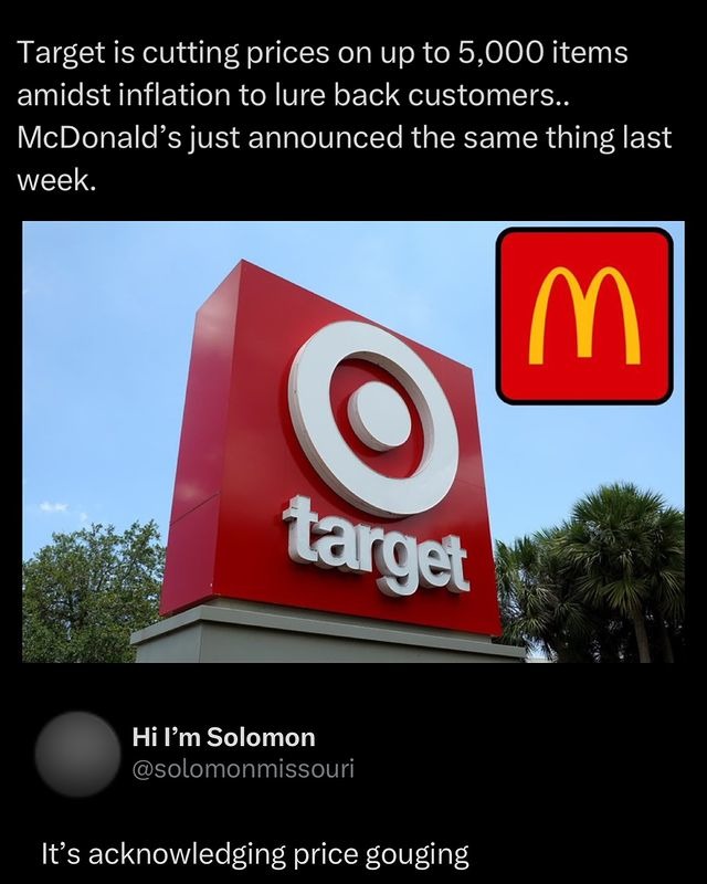 Target is cutting prices - meme