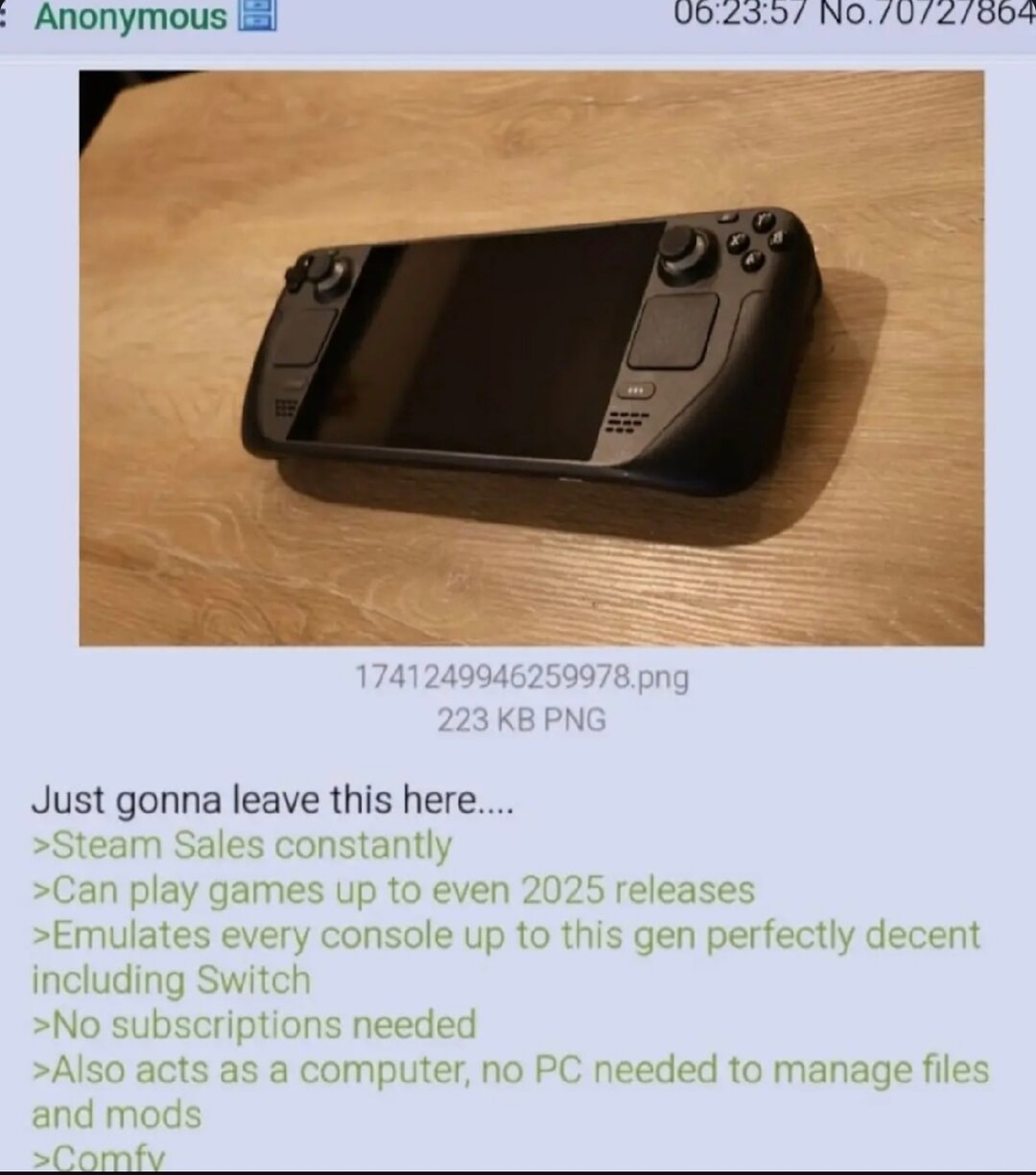 Steam Deck users be like: I am the PC now - meme