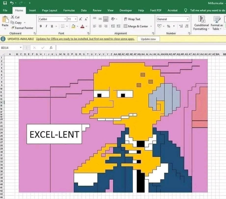 Excel excelente - meme