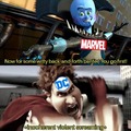 Funny Marvel vs DC in the Megamind universe