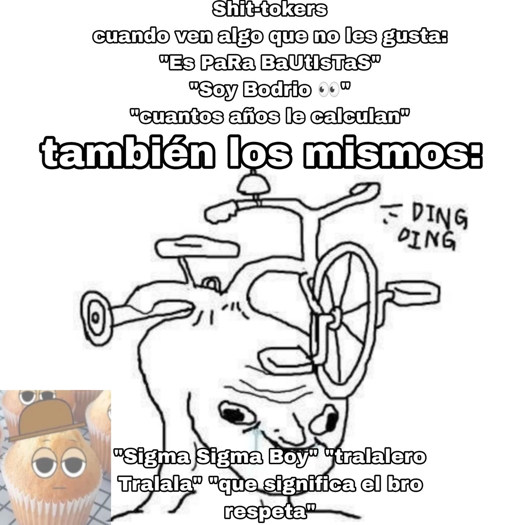 Tik-tokers hipocritas - meme