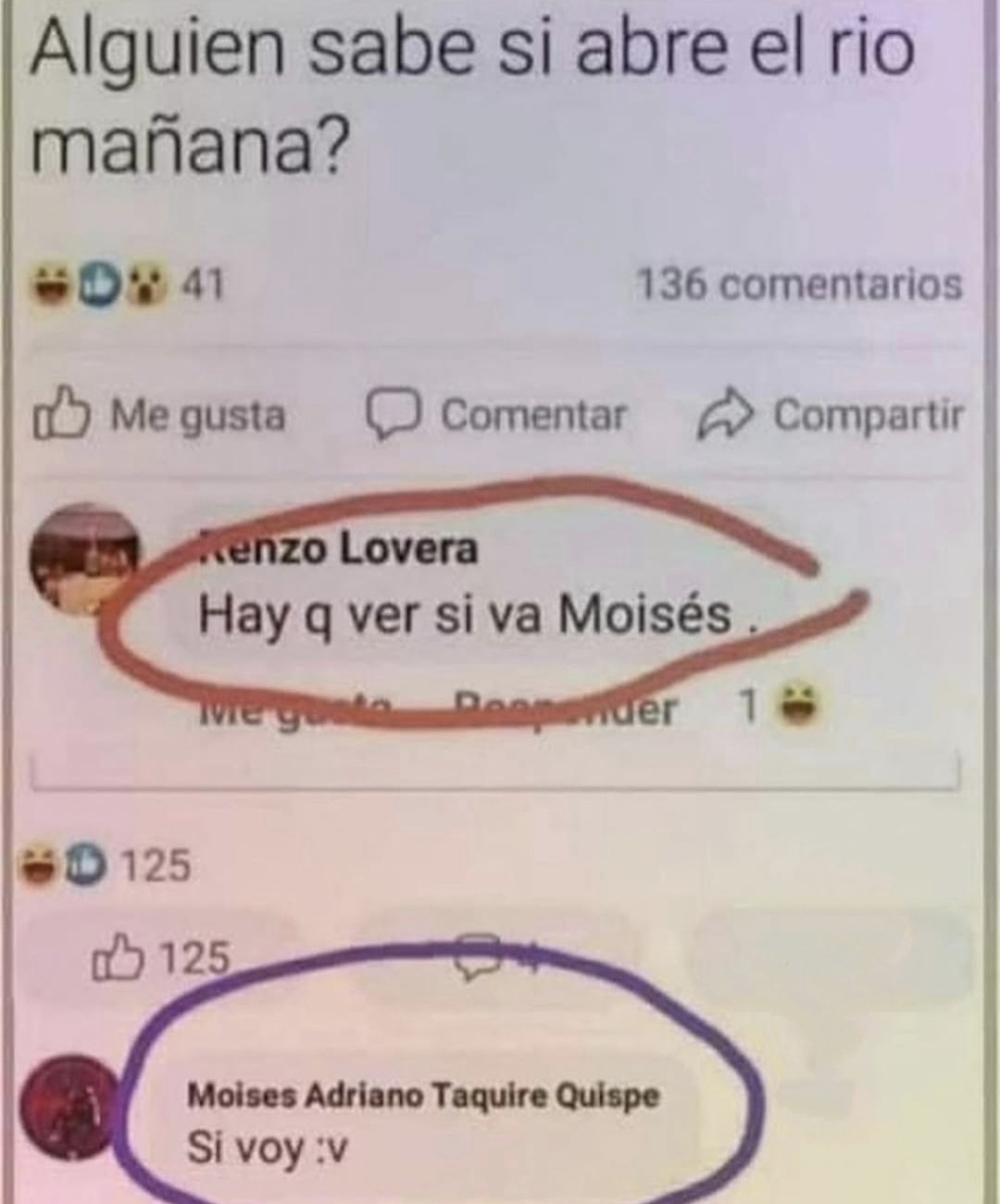 Alguien sabe si el río abre mañana? Moisés ya confirmó asistencia - meme