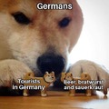 Beer, bratwurst and sauerkraut