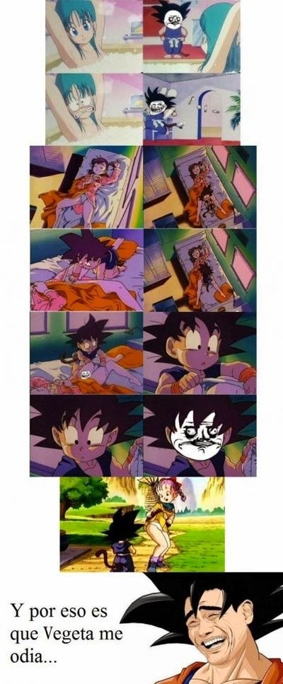 ese Goku es todo un loquillo - meme