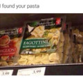 I like pasta though...