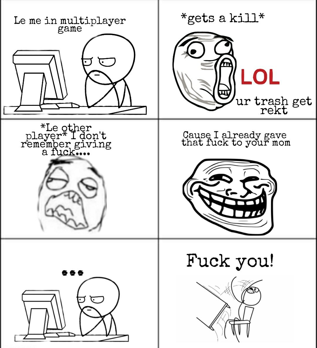 My attempt at an original rage comic. Took me about three hours to edit - meme