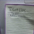 Note Left Behind - Note to self things I need to get