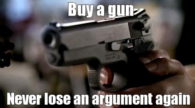 The real reason Americans love guns - meme