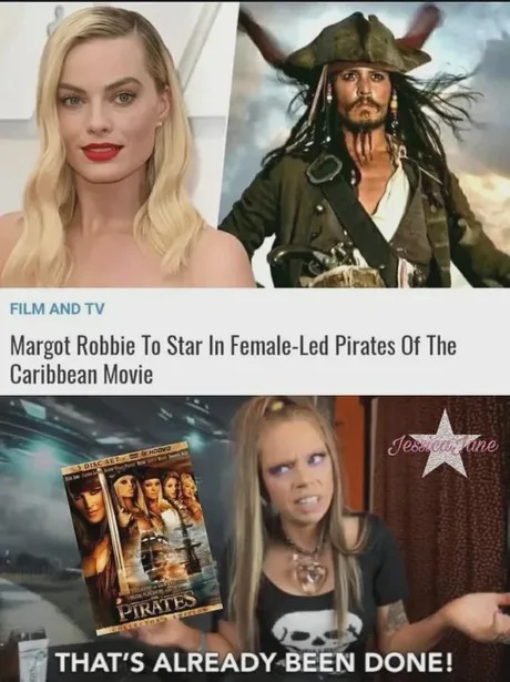 New Pirates of the Caribbean with Margot Robbie? - meme