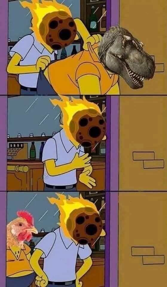 Meme de la extinción de los dinosaurios