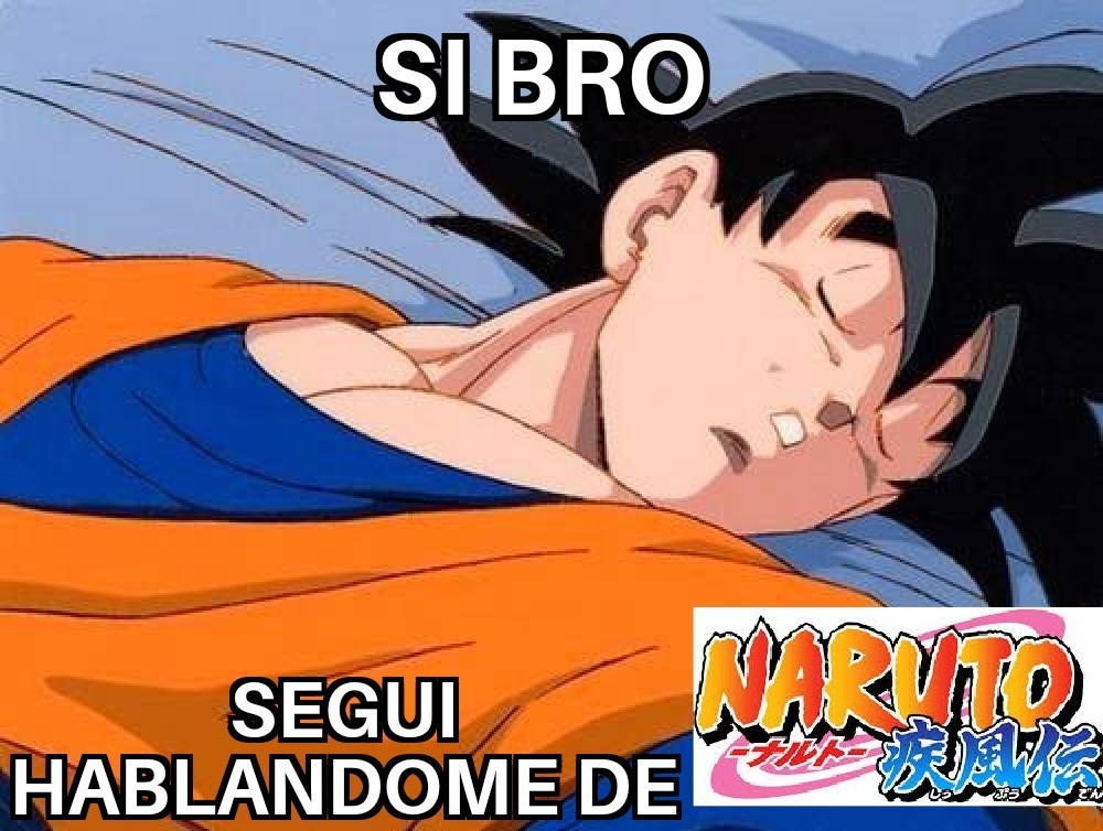 Goku dormido - meme