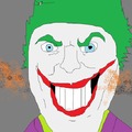 estaba aburrido he hice este dibujo chafa del joker en paint