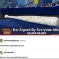 Bat signed by everyone alive