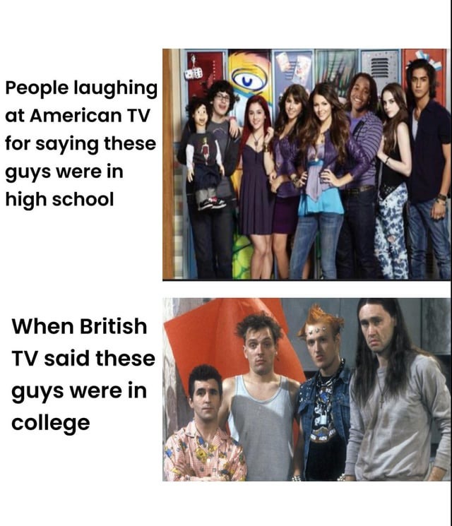 British college students - meme