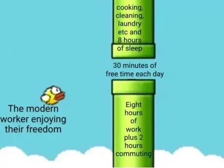 Modern worker life - meme