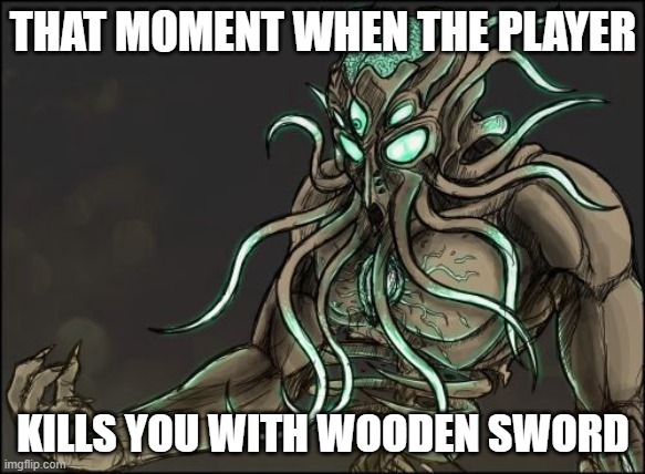 there needs to be wooden shortsword - meme