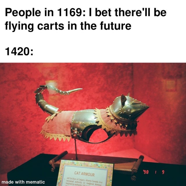 Flying cats in the future - meme