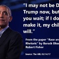 Obama Wants to Be Trump