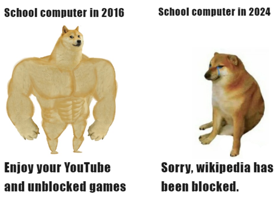 School computers - meme