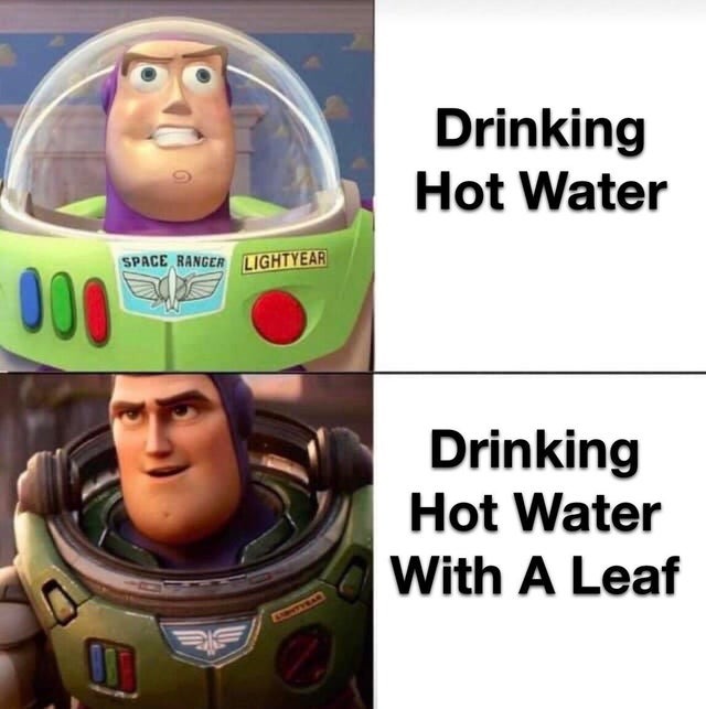 Yummy hot water! - meme
