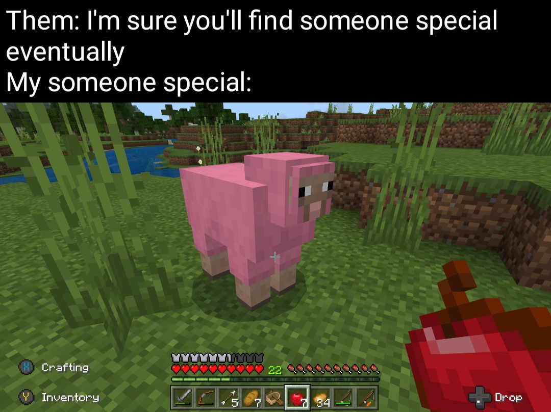 What are the odds of a naturally occuring pink sheep? - meme
